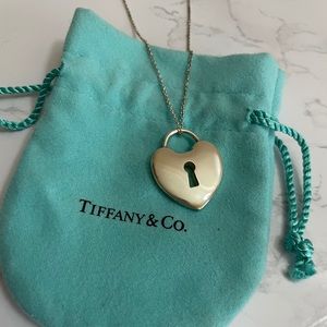 Tiffany & Co. Medium Heart Padlock Necklace (Brand New)